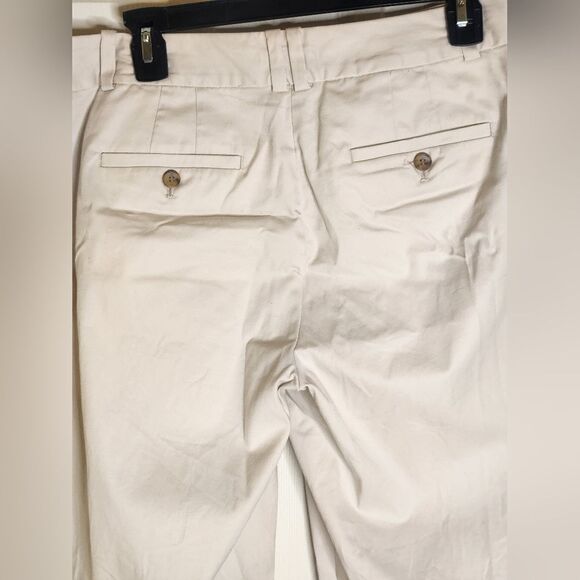 Talbots 8 Curvy Cream Ankle Length Zipper Pockets BeltLoops Women’s Pants - Picture 7 of 7